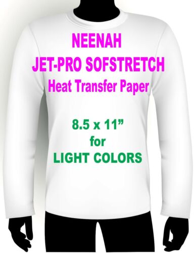 Sofstretch Inkjet Iron On Heat Transfer Paper Neenah Jet Pro Ss 8.5 X 11" 100 Pk