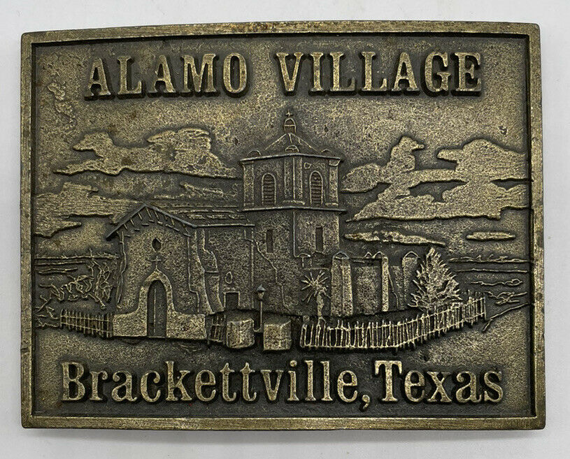Alamo Village Bracketville Texas Belt Buckle.  R