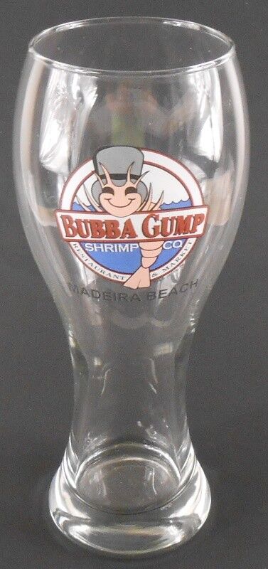 Bubba Gump Shrimp Co. Beer Pilsner Glass Madeira Beach Souvenir Collectible