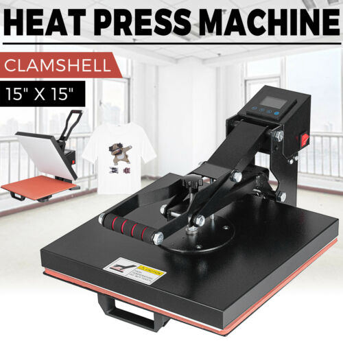 15"x15" Diy Digital Clamshell T-shirt Heat Press Machine Sublimation Transfer