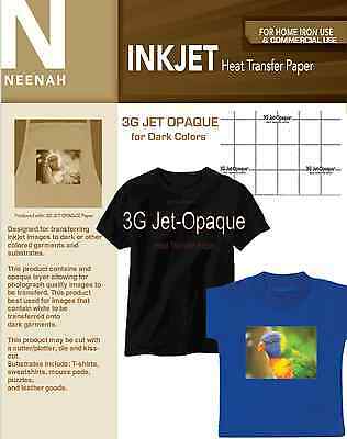 Neenah 3g Jet Opaque Heat Transfer Paper For Dark Colors 8.5x11 (10 Sheets)