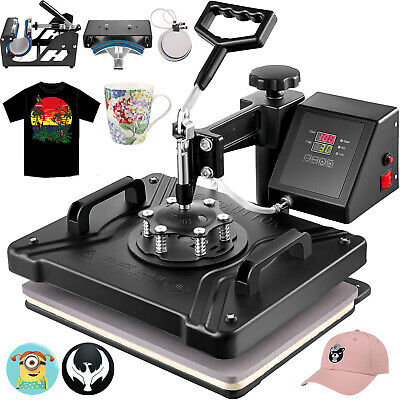 5 In1 Heat Press 12"x15" T-shirt/mug/plate/hat Transfer Sublimation Machine