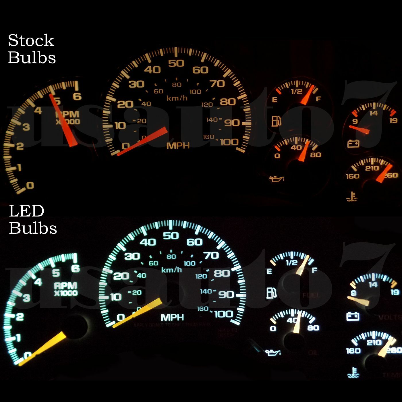 Dash Cluster Gauge White Smd Led Lights Kit Fits 99-02 Chevy Silverado 1500 2500