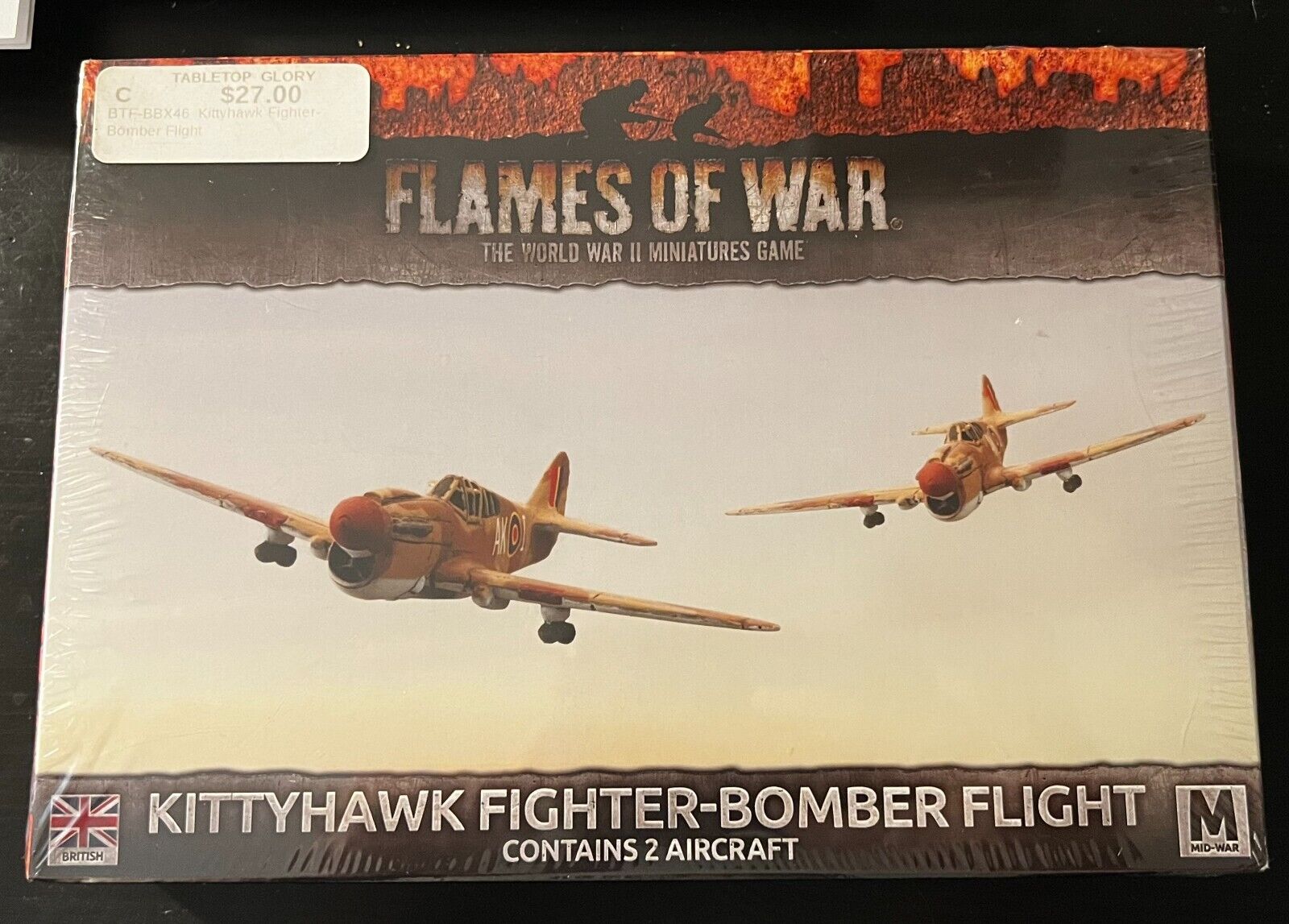 Flames Of War Kittyhawk Fighter-bomber Flight New Sealed