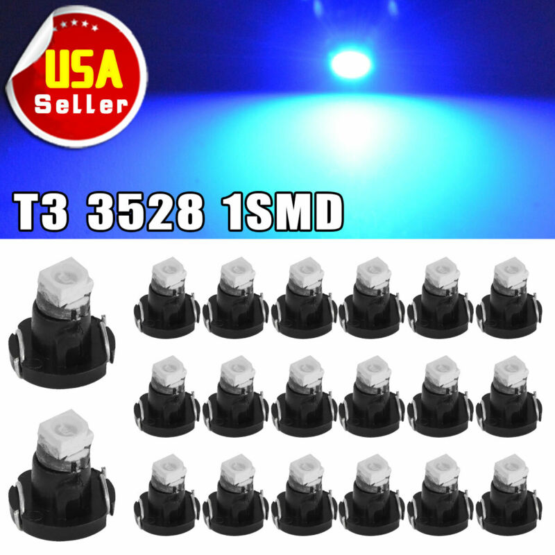 20x Blue T3 Neo Wedge Smd Led Light Instrument Cluster Panel Lamps Gauge Bulbs